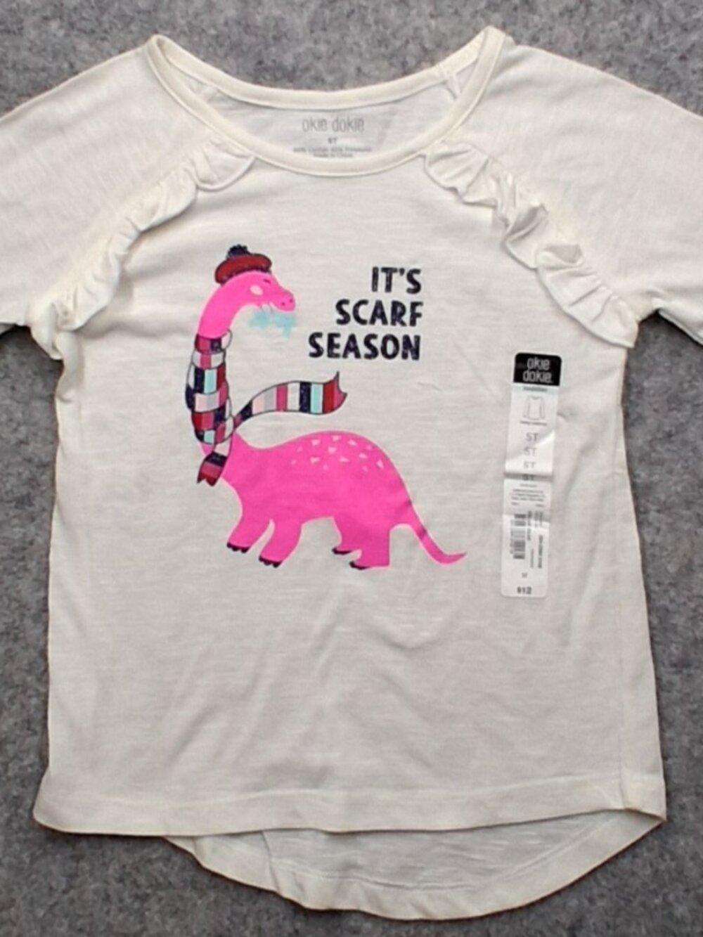 Okiedokie girls shirt size 5t multicolored  new with tags